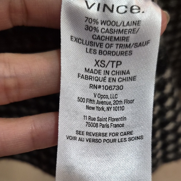 Vince Women's Plaid Blazer in Black and Pink - Picture 7 of 9